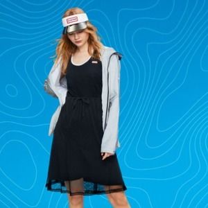 HUNTER for Target Mesh A-Line Waist Tie Tank Dress Size Small